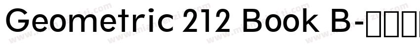 Geometric 212 Book B字体转换